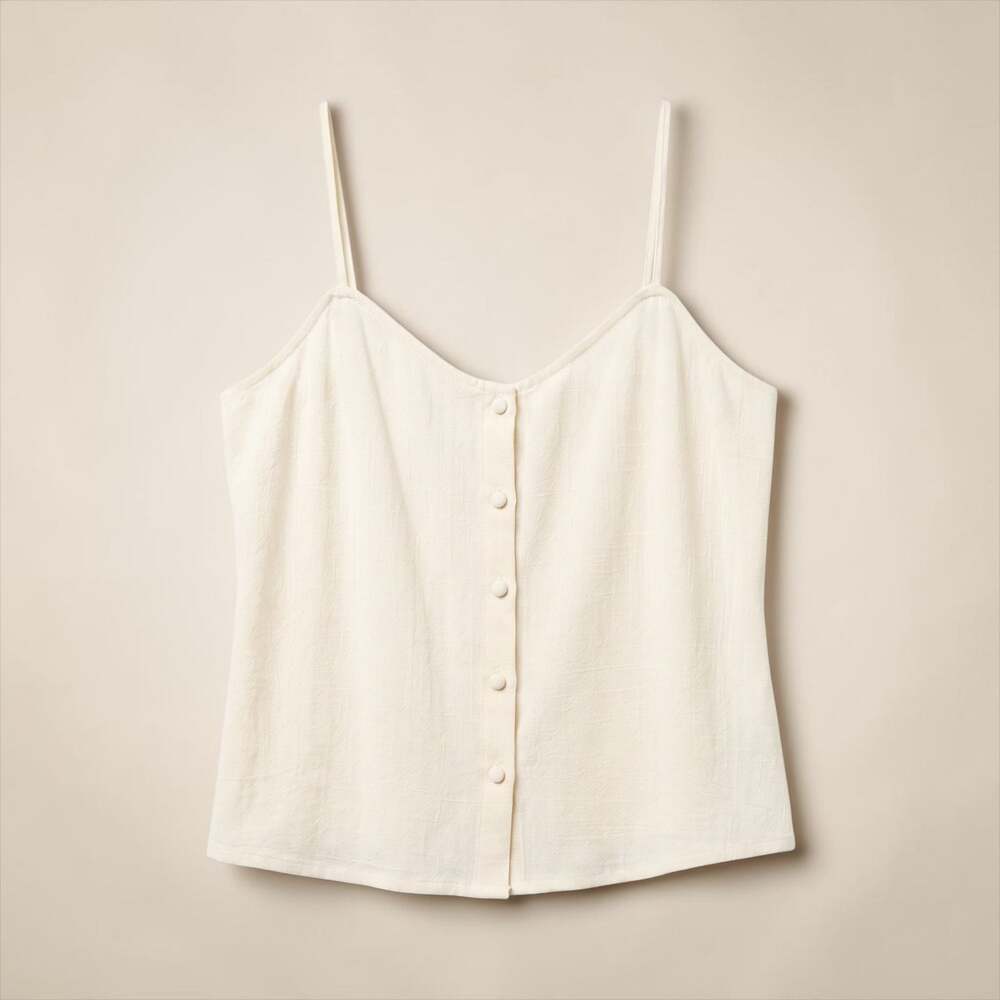Z Supply Savoy Button-Front Textured Cami Tank Top
